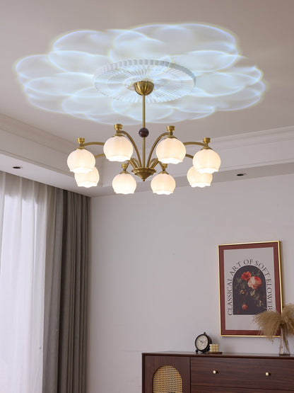 Corinne Arc Chandelier - Modern Design, Adjustable Height, LED Compati