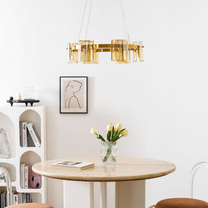 Corlota Modern Chandelier - Adjustable Height, Energy-Efficient LED