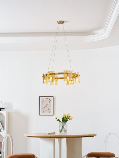 Corlota Modern Chandelier - Adjustable Height, Energy-Efficient LED