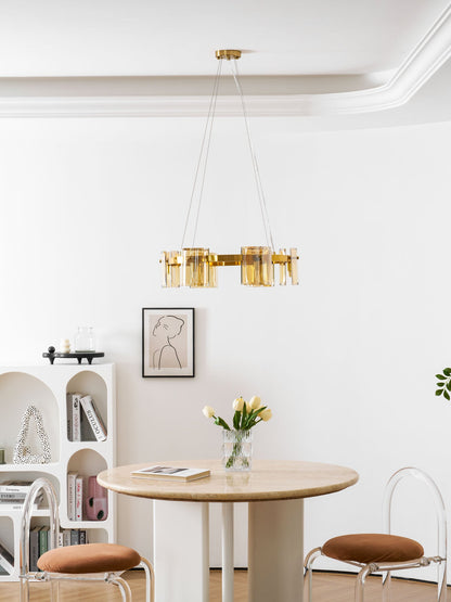 Corlota Modern Chandelier - Adjustable Height, Energy-Efficient LED