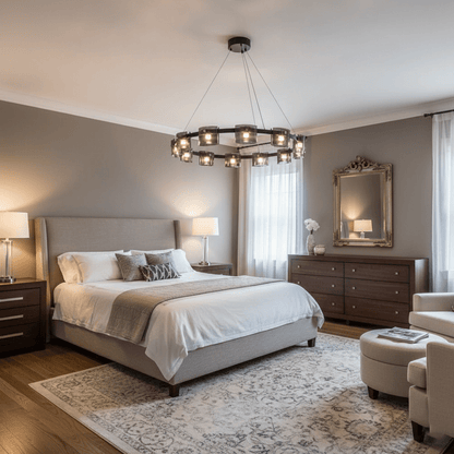 Corlota Modern Chandelier - Adjustable Height, Energy-Efficient LED