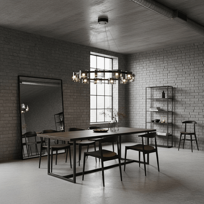 Corlota Modern Chandelier - Adjustable Height, Energy-Efficient LED