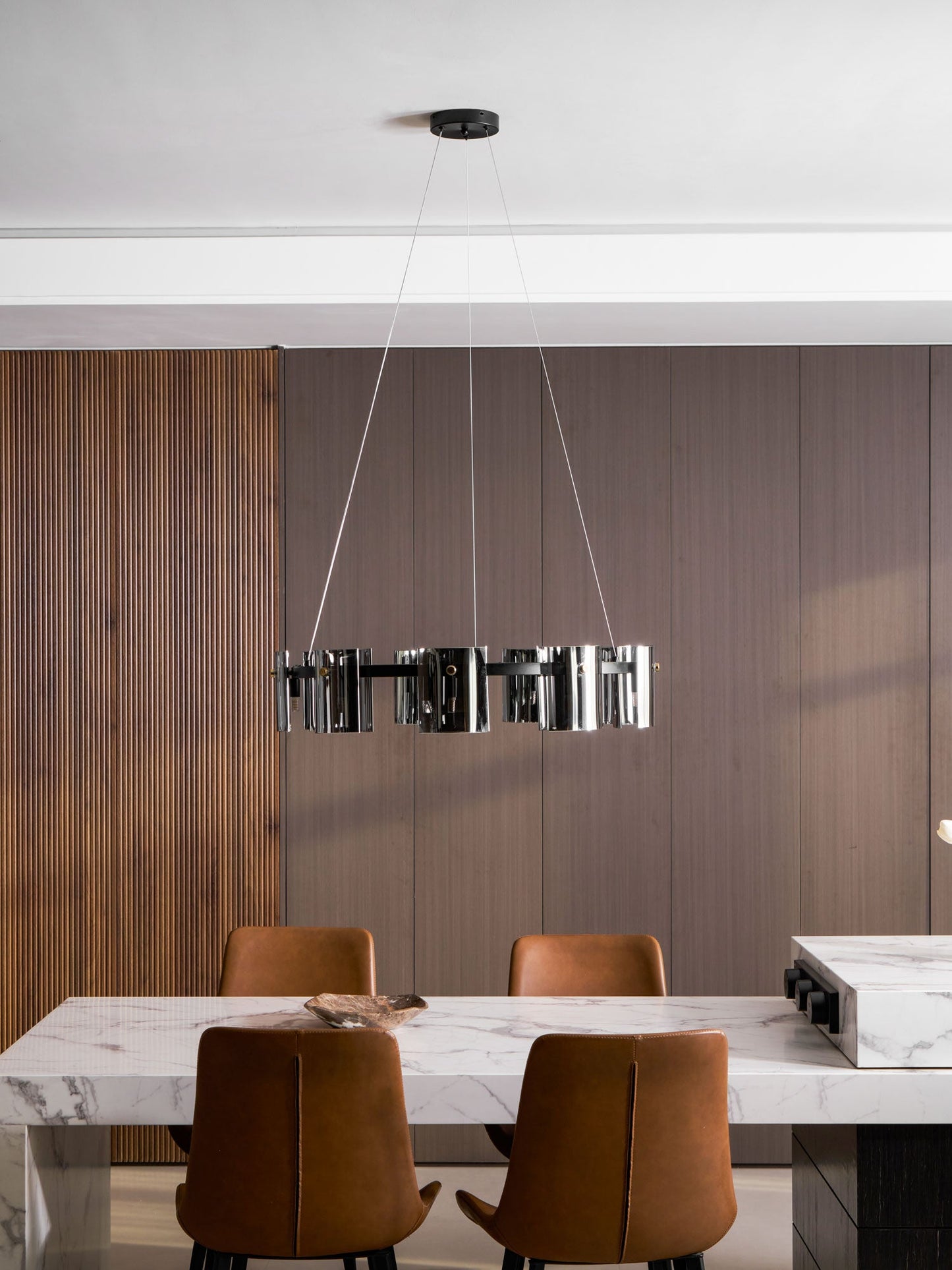 Corlota Modern Chandelier - Adjustable Height, Energy-Efficient LED
