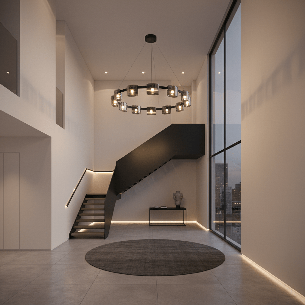 Corlota Modern Chandelier - Adjustable Height, Energy-Efficient LED