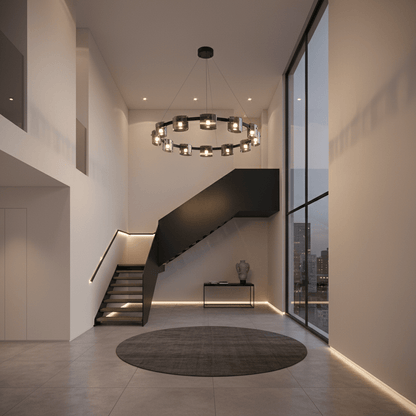 Corlota Modern Chandelier - Adjustable Height, Energy-Efficient LED