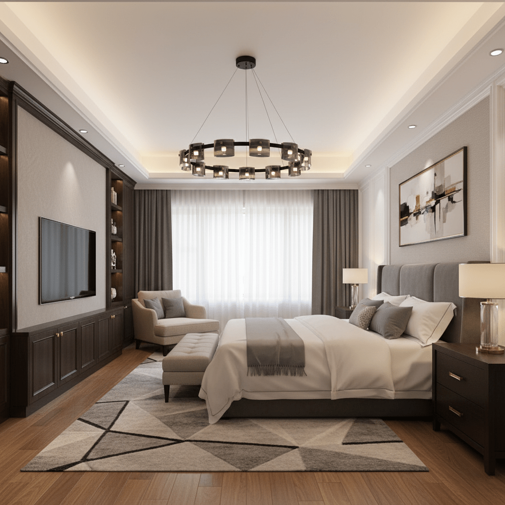 Corlota Modern Chandelier - Adjustable Height, Energy-Efficient LED