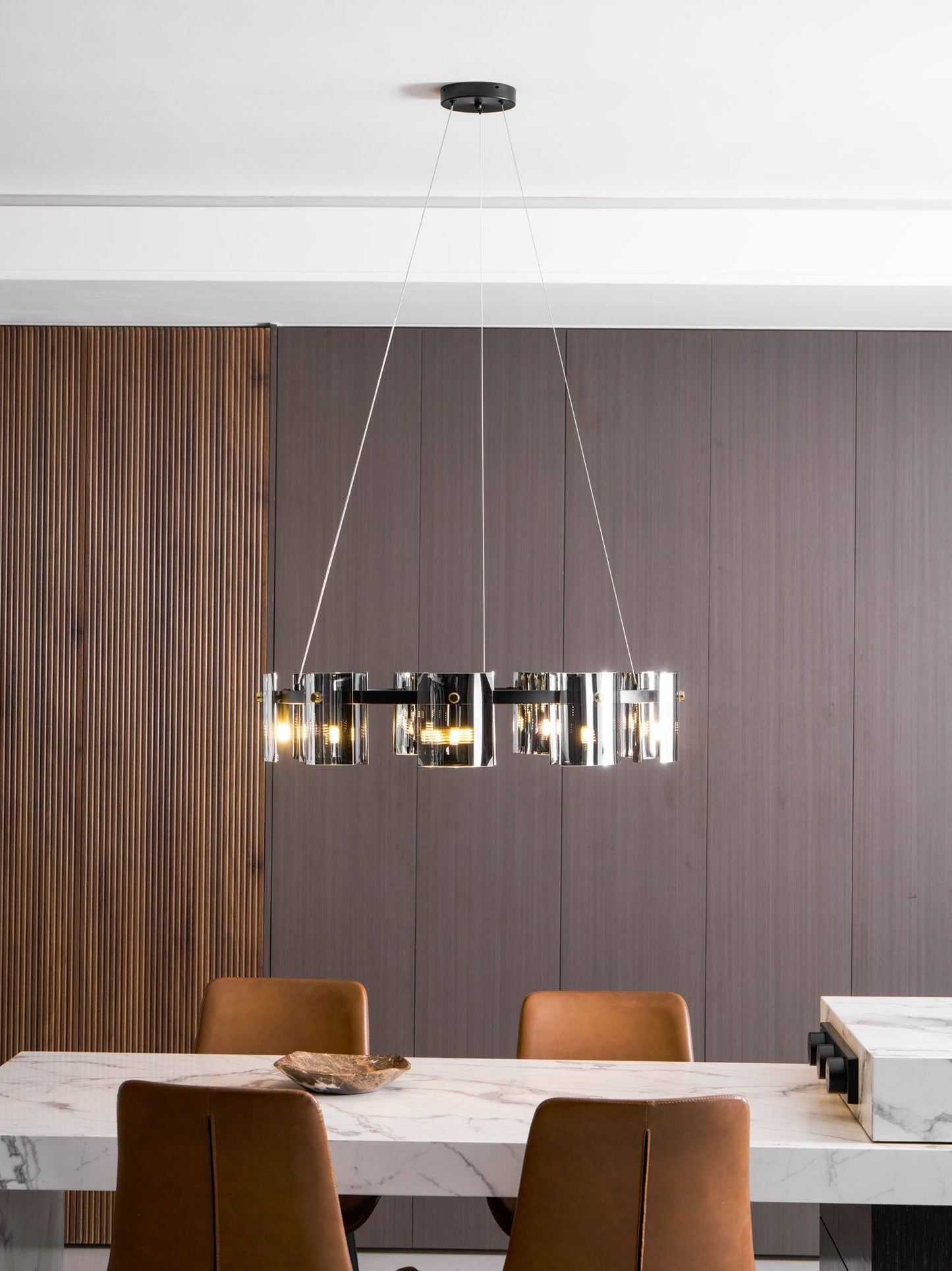 Corlota Modern Chandelier - Adjustable Height, Energy-Efficient LED