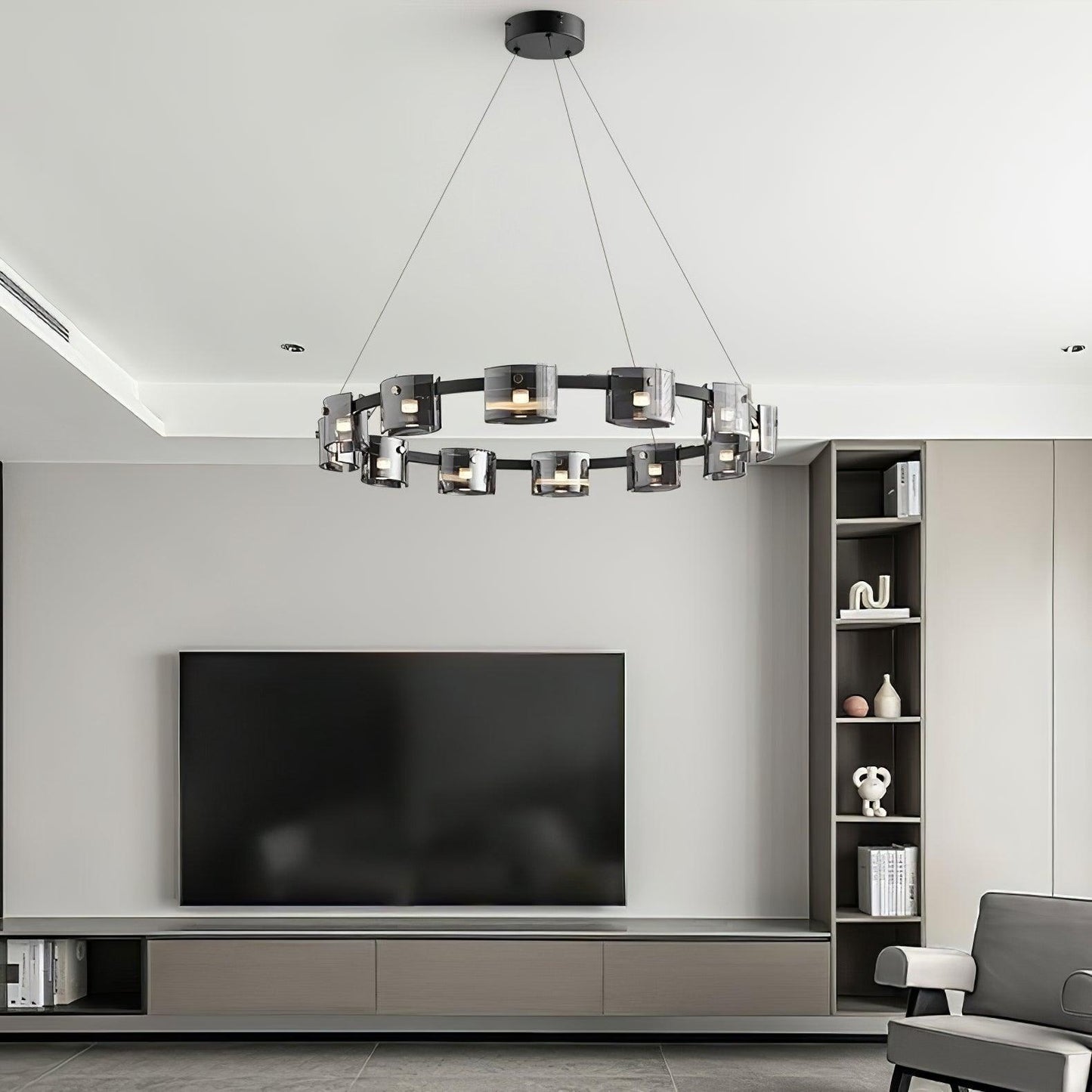 Corlota Modern Chandelier - Adjustable Height, Energy-Efficient LED