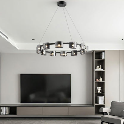 Corlota Modern Chandelier - Adjustable Height, Energy-Efficient LED