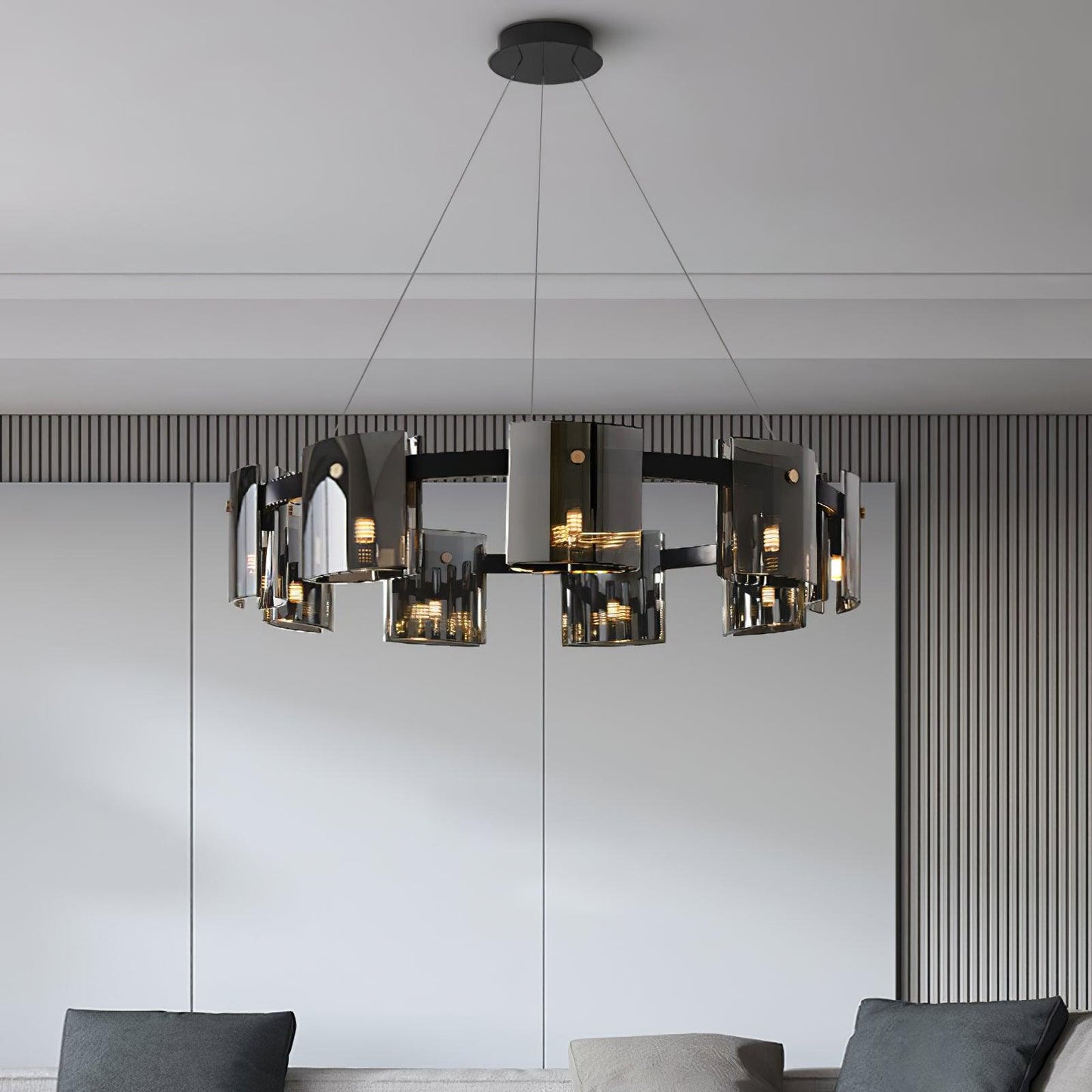 Corlota Modern Chandelier - Adjustable Height, Energy-Efficient LED