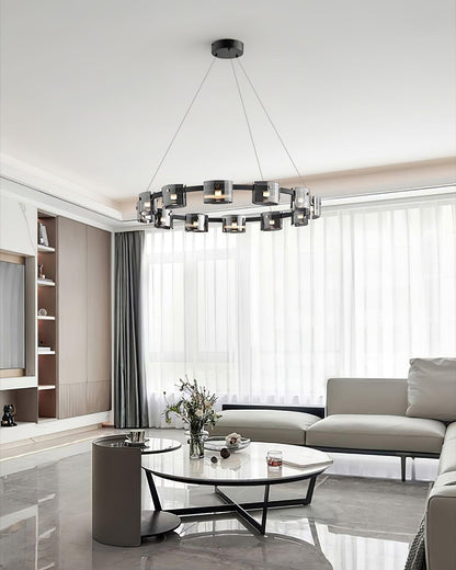 Corlota Modern Chandelier - Adjustable Height, Energy-Efficient LED