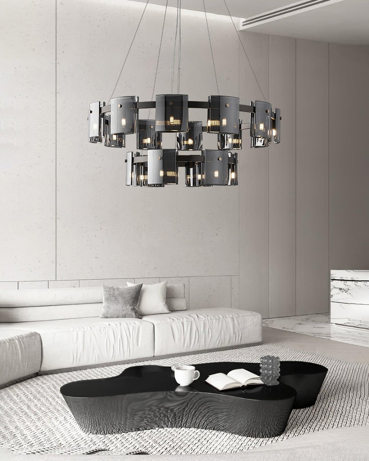 Corlota Modern Chandelier - Adjustable Height, Energy-Efficient LED