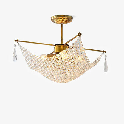 Elegant Corona Chandelier - Adjustable Brightness, Crystal Accents