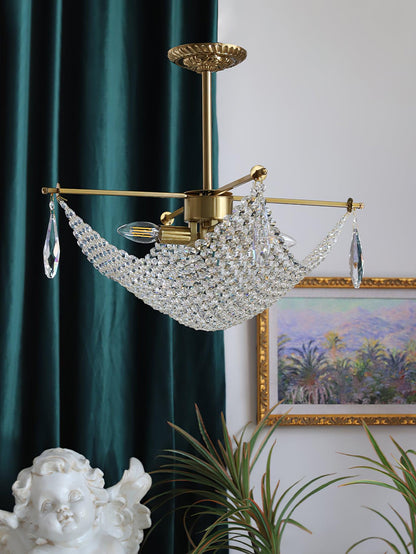 Elegant Corona Chandelier - Adjustable Brightness, Crystal Accents
