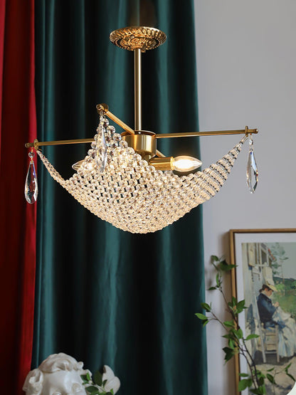 Elegant Corona Chandelier - Adjustable Brightness, Crystal Accents
