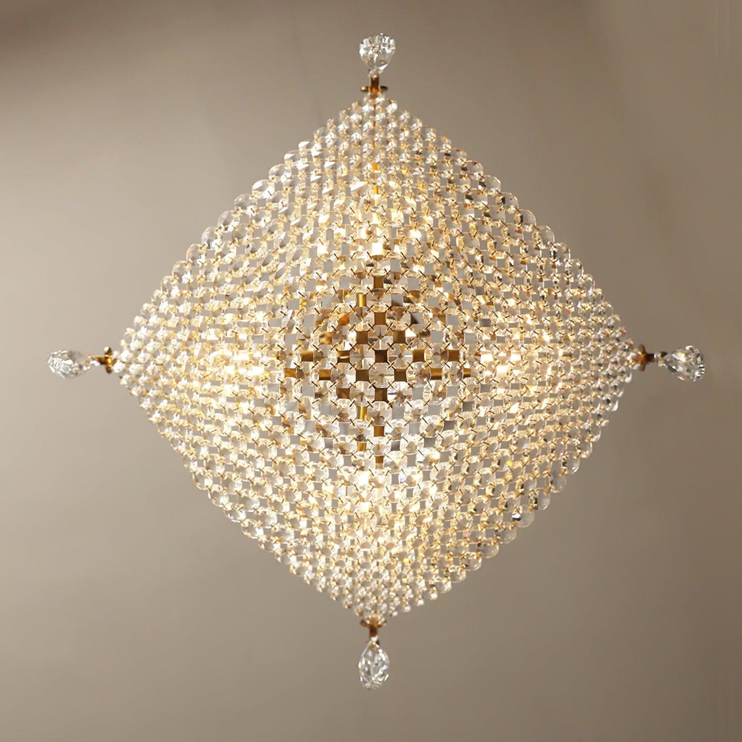 Elegant Corona Chandelier - Adjustable Brightness, Crystal Accents