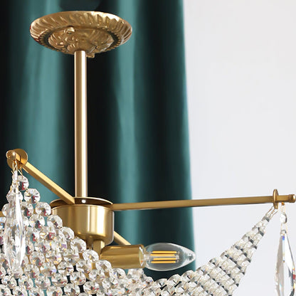 Elegant Corona Chandelier - Adjustable Brightness, Crystal Accents