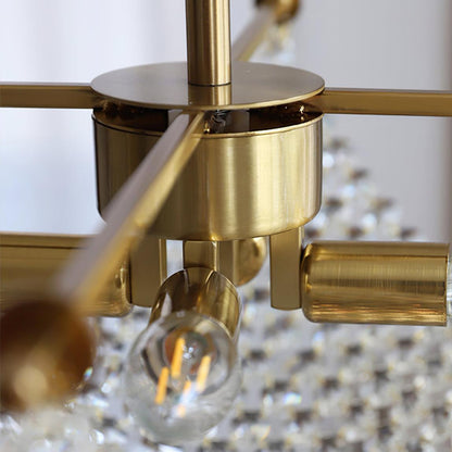 Elegant Corona Chandelier - Adjustable Brightness, Crystal Accents