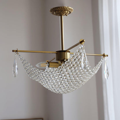 Elegant Corona Chandelier - Adjustable Brightness, Crystal Accents