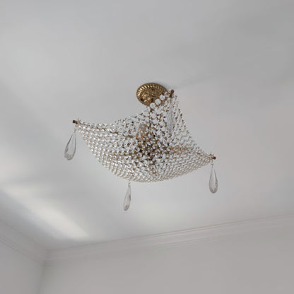 Elegant Corona Chandelier - Adjustable Brightness, Crystal Accents