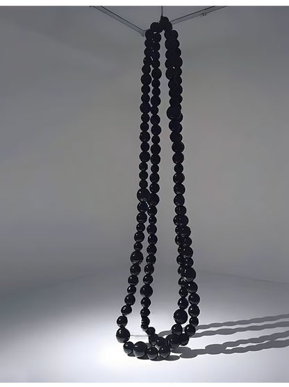 Cosmic Beads Chandelier - Elegant Design with Adjustable Height & LED