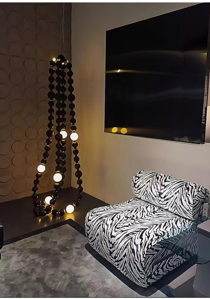 Cosmic Beads Chandelier - Elegant Design with Adjustable Height & LED