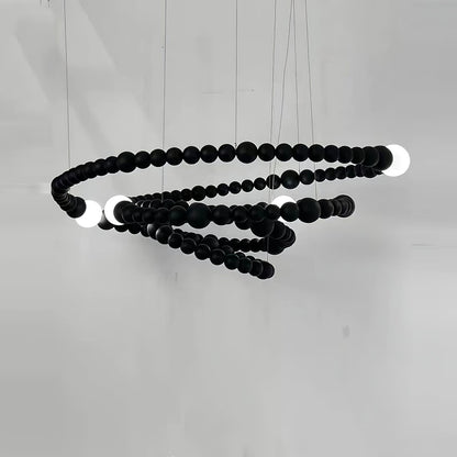 Cosmic Beads Chandelier - Elegant Design with Adjustable Height & LED