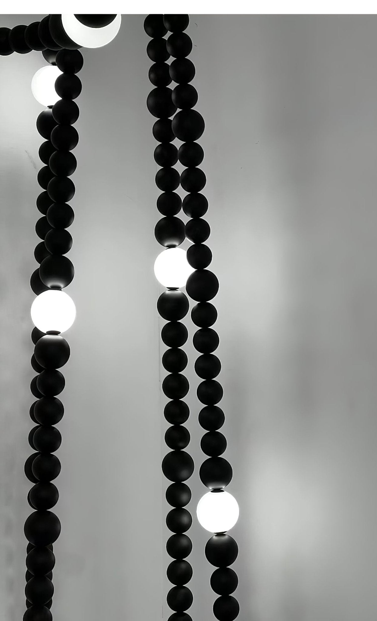 Cosmic Beads Chandelier - Elegant Design with Adjustable Height & LED