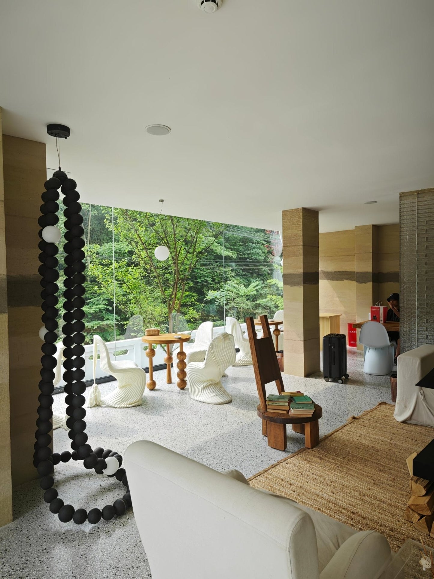 Cosmic Beads Chandelier - Elegant Design with Adjustable Height & LED