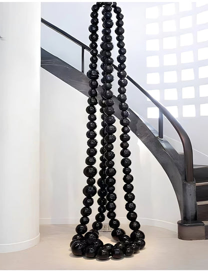 Cosmic Beads Chandelier - Elegant Design with Adjustable Height & LED