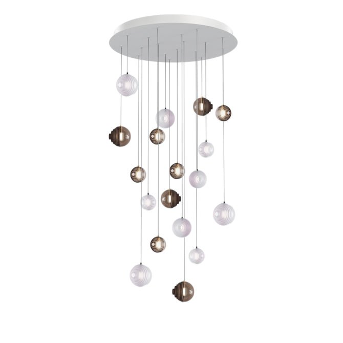 Cosmic Sphere Cascade Chandelier - Modern Design, Adjustable Height