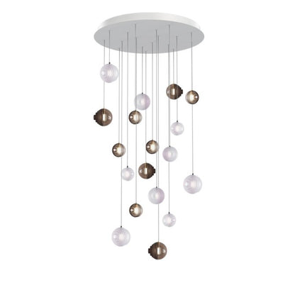 Cosmic Sphere Cascade Chandelier - Modern Design, Adjustable Height