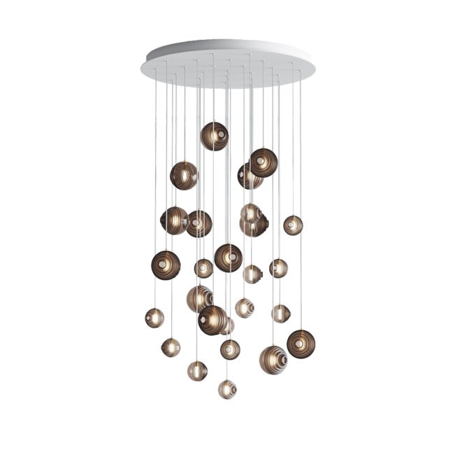 Cosmic Sphere Cascade Chandelier - Modern Design, Adjustable Height