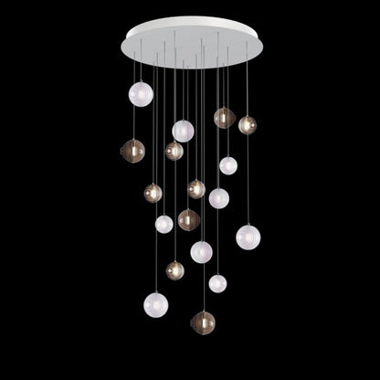 Cosmic Sphere Cascade Chandelier - Modern Design, Adjustable Height