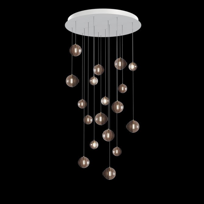 Cosmic Sphere Cascade Chandelier - Modern Design, Adjustable Height