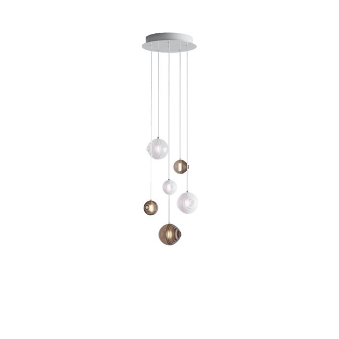 Cosmic Sphere Cascade Chandelier - Modern Design, Adjustable Height