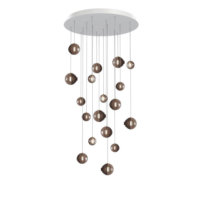 Cosmic Sphere Cascade Chandelier - Modern Design, Adjustable Height