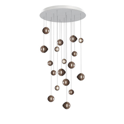 Cosmic Sphere Cascade Chandelier - Modern Design, Adjustable Height