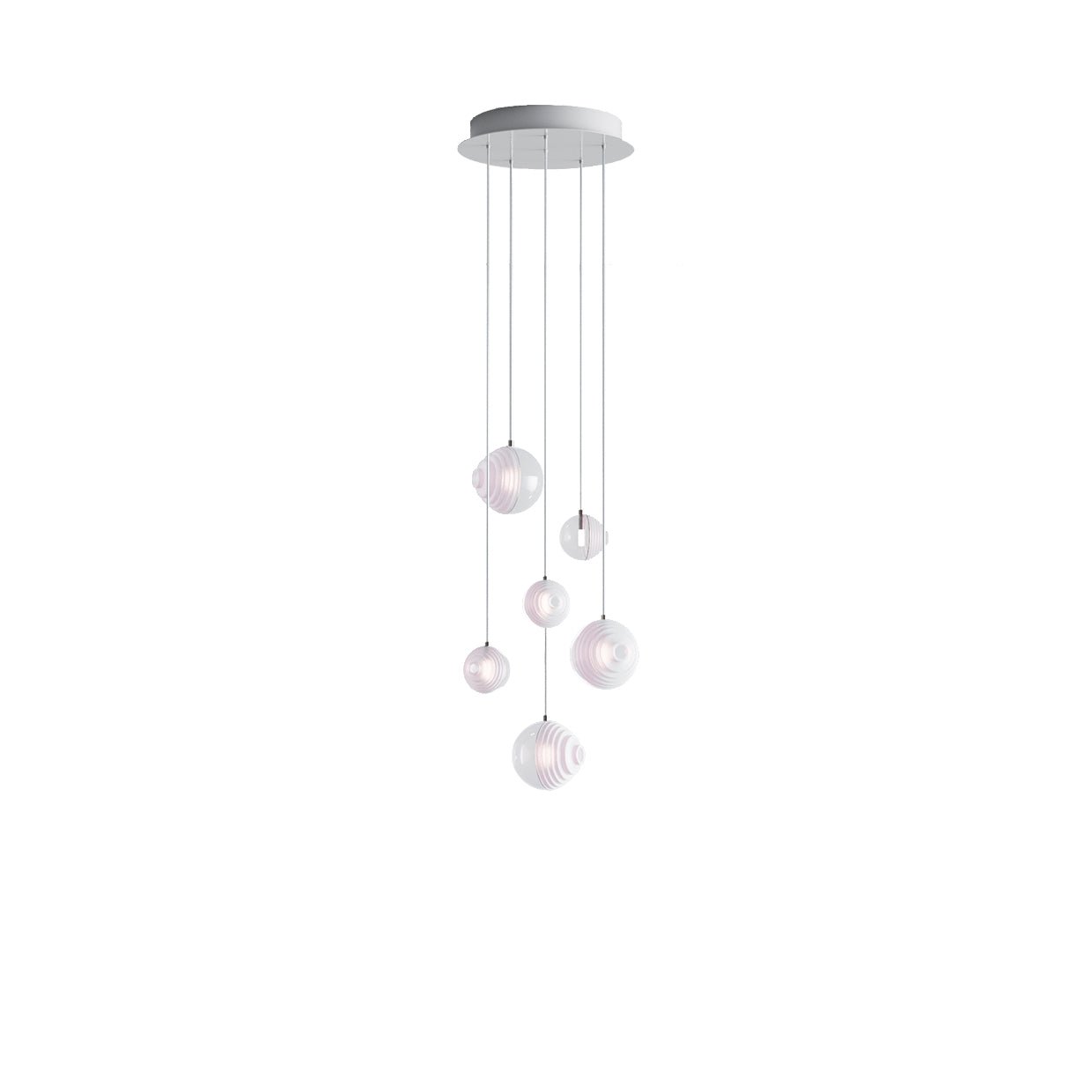 Cosmic Sphere Cascade Chandelier - Modern Design, Adjustable Height