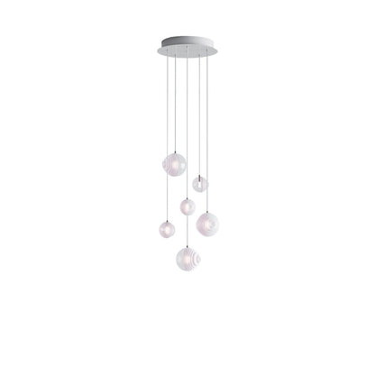 Cosmic Sphere Cascade Chandelier - Modern Design, Adjustable Height