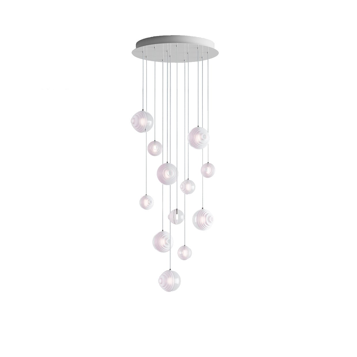 Cosmic Sphere Cascade Chandelier - Modern Design, Adjustable Height