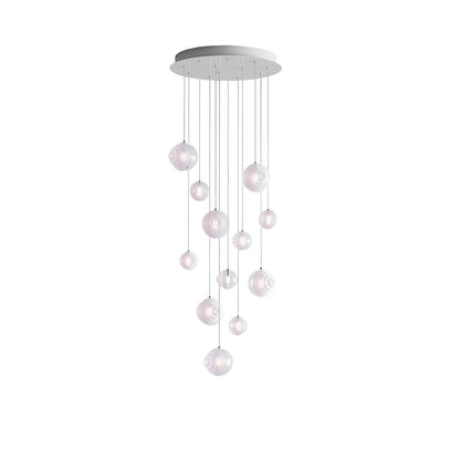 Cosmic Sphere Cascade Chandelier - Modern Design, Adjustable Height
