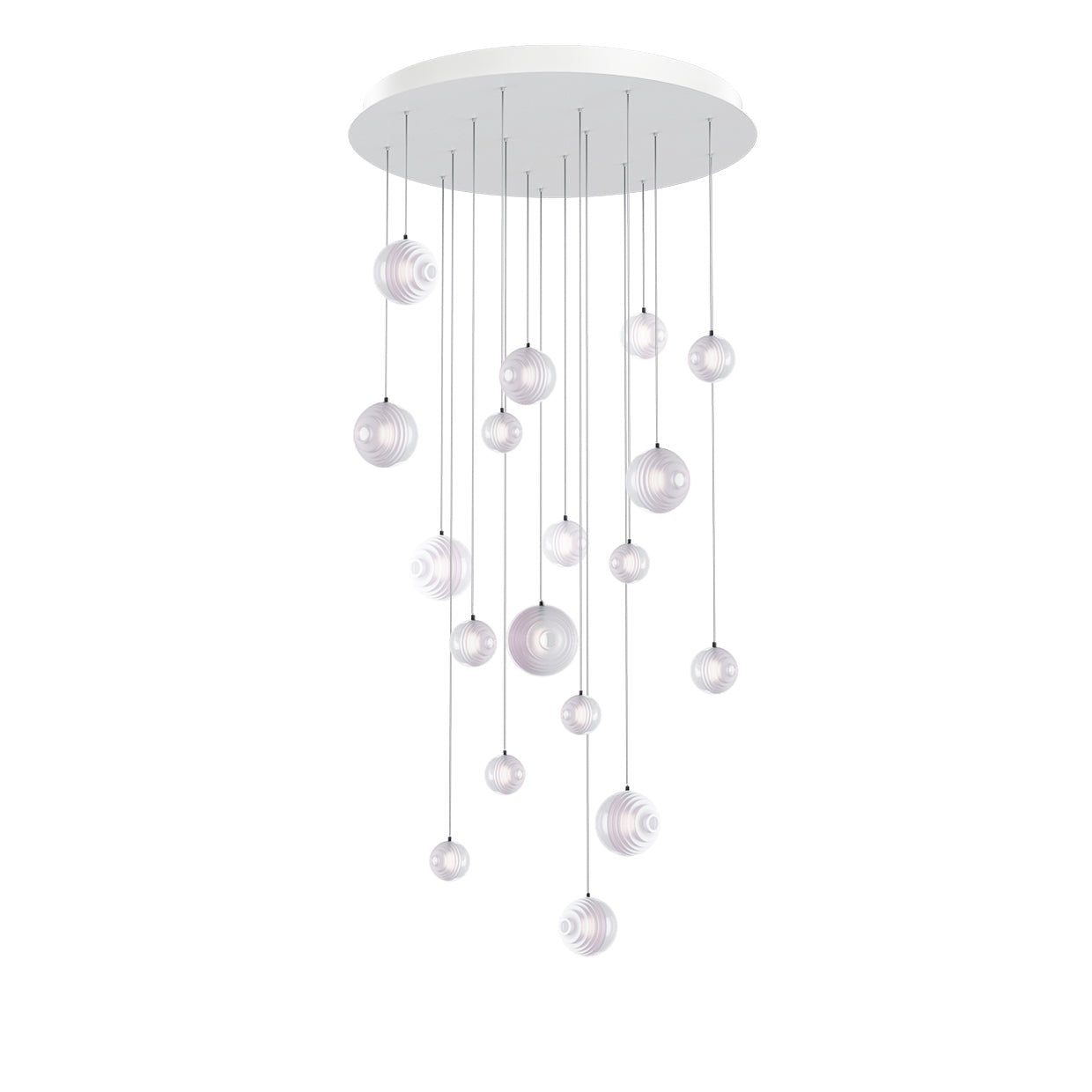 Cosmic Sphere Cascade Chandelier - Modern Design, Adjustable Height