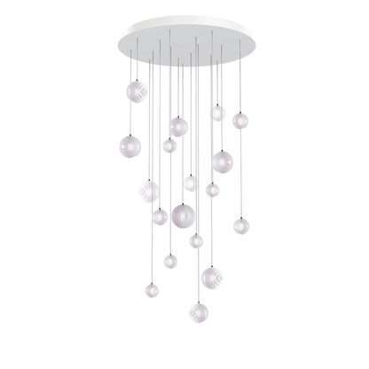 Cosmic Sphere Cascade Chandelier - Modern Design, Adjustable Height