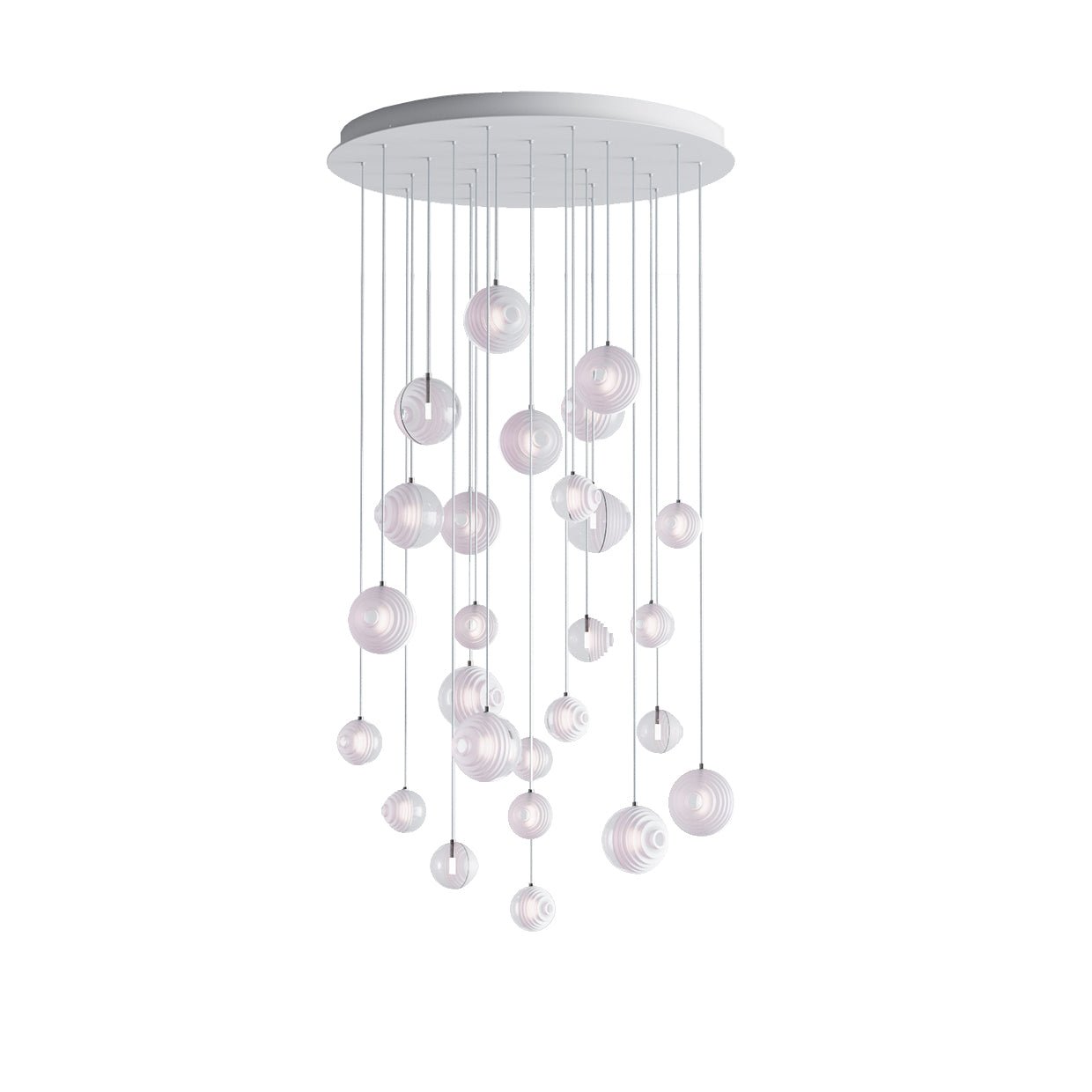 Cosmic Sphere Cascade Chandelier - Modern Design, Adjustable Height