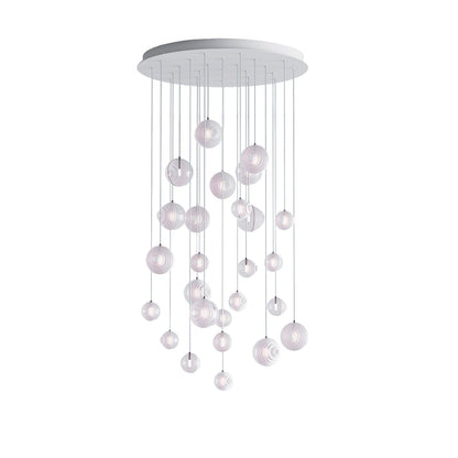 Cosmic Sphere Cascade Chandelier - Modern Design, Adjustable Height