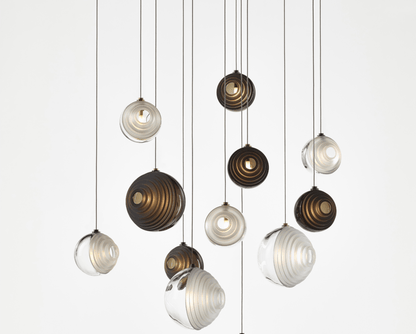 Cosmic Sphere Cascade Chandelier - Modern Design, Adjustable Height
