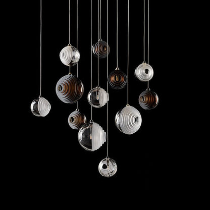 Cosmic Sphere Cascade Chandelier - Modern Design, Adjustable Height