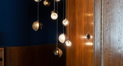 Cosmic Sphere Cascade Chandelier - Modern Design, Adjustable Height