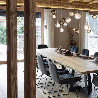 Cosmic Sphere Cascade Chandelier - Modern Design, Adjustable Height